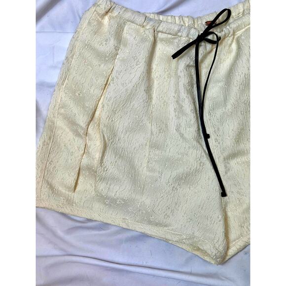 Free People Pearl Satin Shorts Drawstring Waist Tofu L - Picture 10 of 16